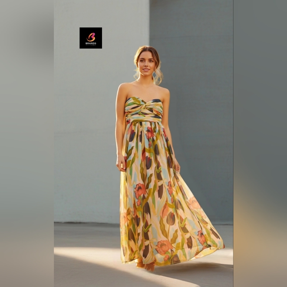 MESTIZA Soledad FLORAL PRINT GOWN MESRP$625